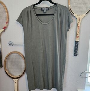 The Furies Korff Kounsil Venice CA Green Gray Tee T Shirt Dress XS 100% Cotton